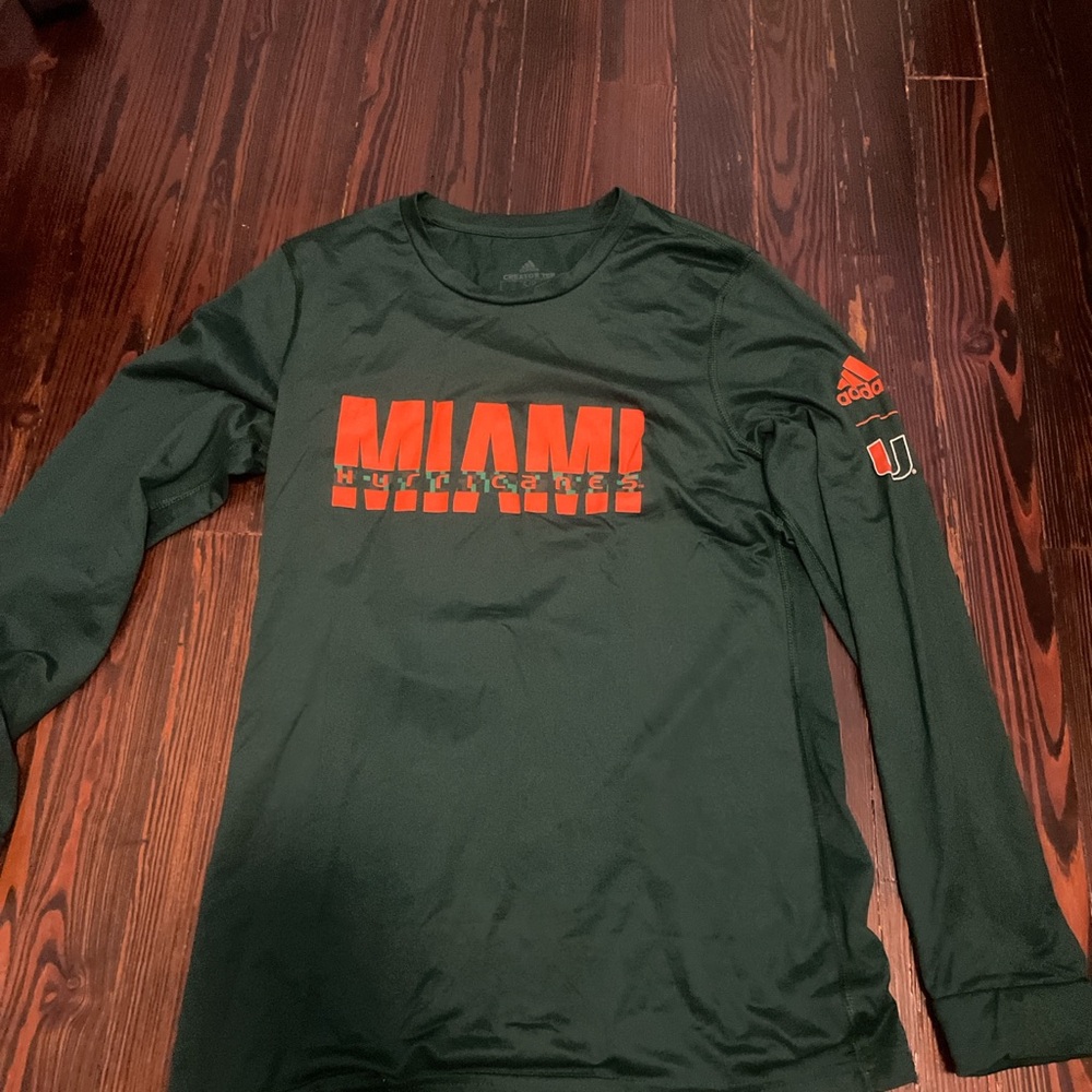 Green University of Miami Long Sleeve Shirt